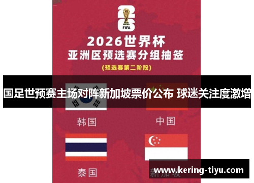 国足世预赛主场对阵新加坡票价公布 球迷关注度激增